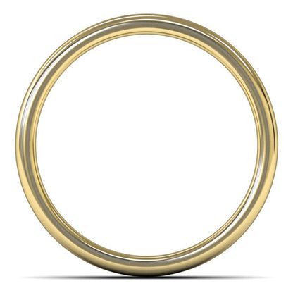 14ct Yellow Fairtrade Gold 5mm Medium Weight Cushion Court Wedding Ring