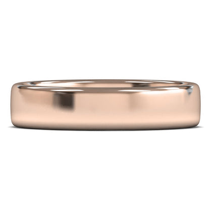 18ct Rose Gold 5mm Medium Weight Cushion Court Wedding Ring