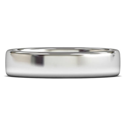 9ct White Fairtrade Gold 5mm Medium Weight Cushion Court Wedding Ring