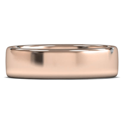 14ct Rose Fairtrade Gold 6mm Medium Weight Cushion Court Wedding Ring