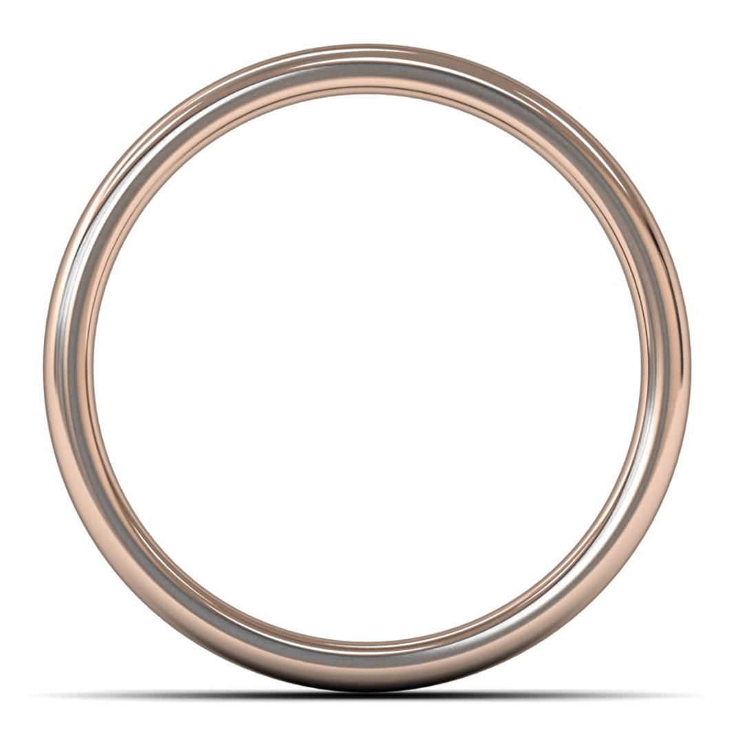 14ct Rose Fairtrade Gold 6mm Medium Weight Cushion Court Wedding Ring