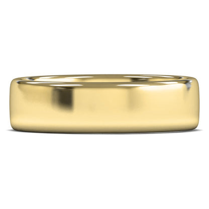 9ct Yellow Fairtrade Gold 6mm Medium Weight Cushion Court Wedding Ring
