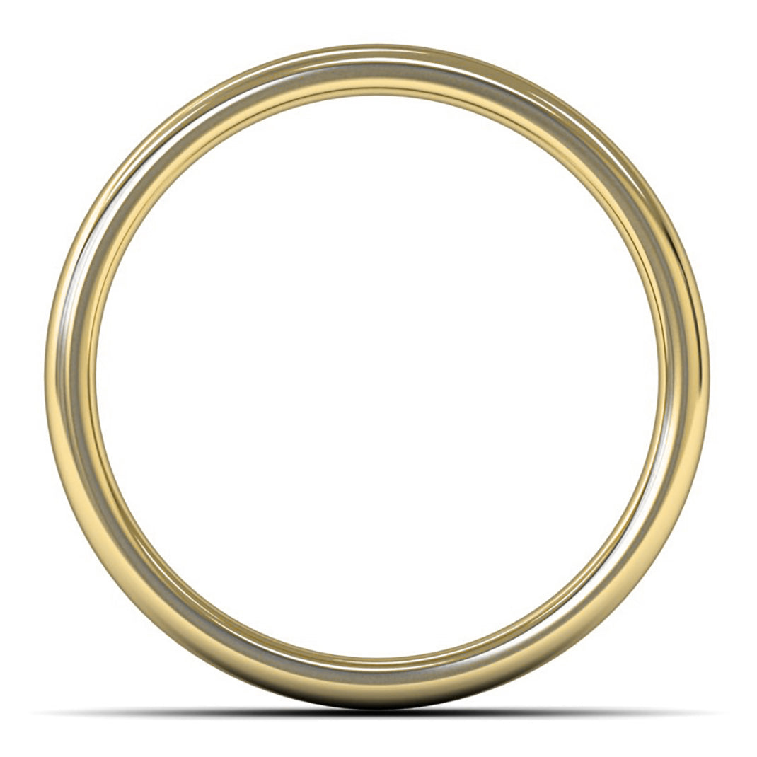 9ct Yellow Fairtrade Gold 6mm Medium Weight Cushion Court Wedding Ring