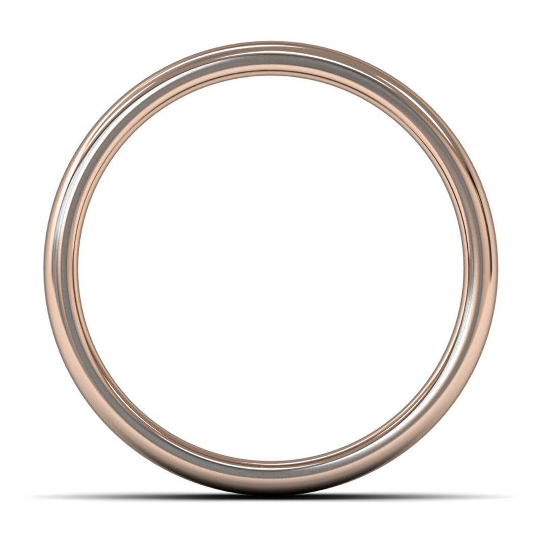 14ct Rose Gold 7mm Medium Weight Cushion Court Wedding Ring
