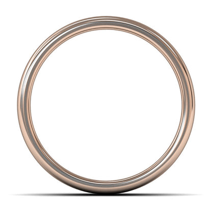 14ct Rose Gold 7mm Medium Weight Cushion Court Wedding Ring