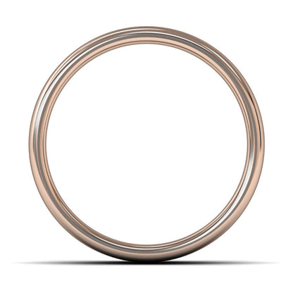 14ct Rose Fairtrade Gold 8mm Medium Weight Cushion Court Wedding Ring