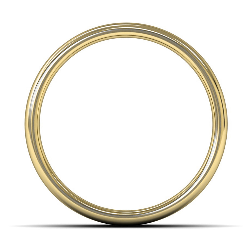 14ct Yellow Gold 8mm Medium Weight Cushion Court Wedding Ring