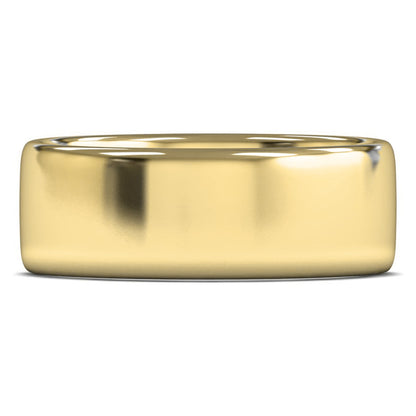 18ct Yellow Gold 8mm Medium Weight Cushion Court Wedding Ring