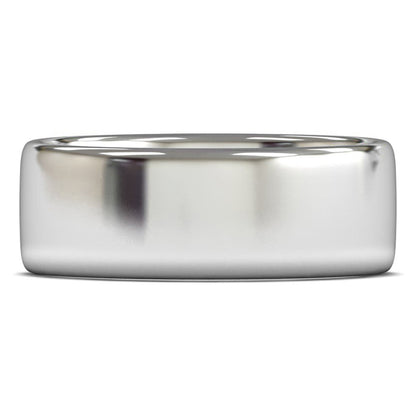 Platinum 950 8mm Medium Weight Cushion Court Wedding Ring
