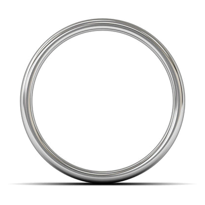 Platinum 950 8mm Medium Weight Cushion Court Wedding Ring